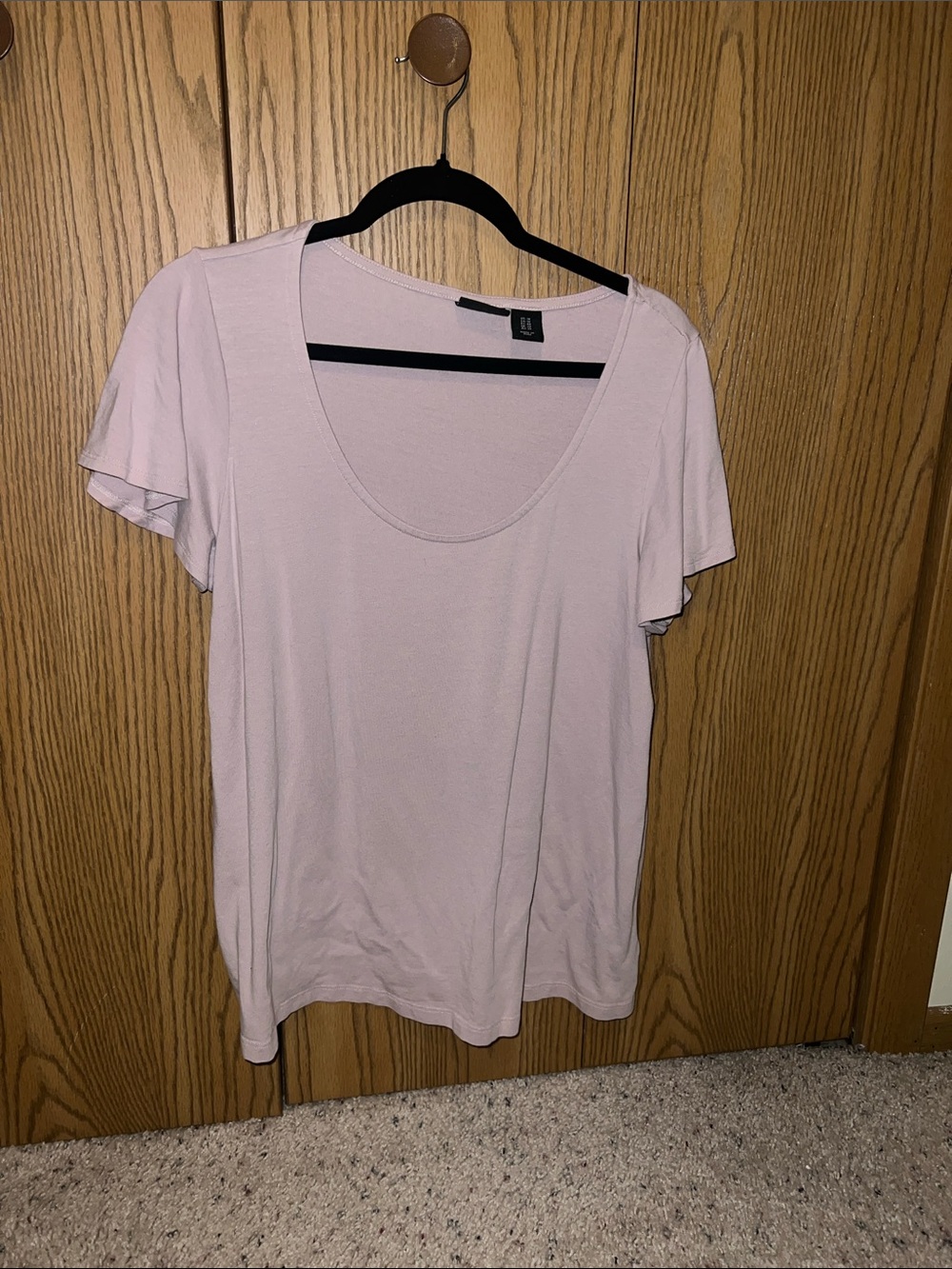 Rachel Zoe Scoop Neck Tee in Pale Pink Size 1X